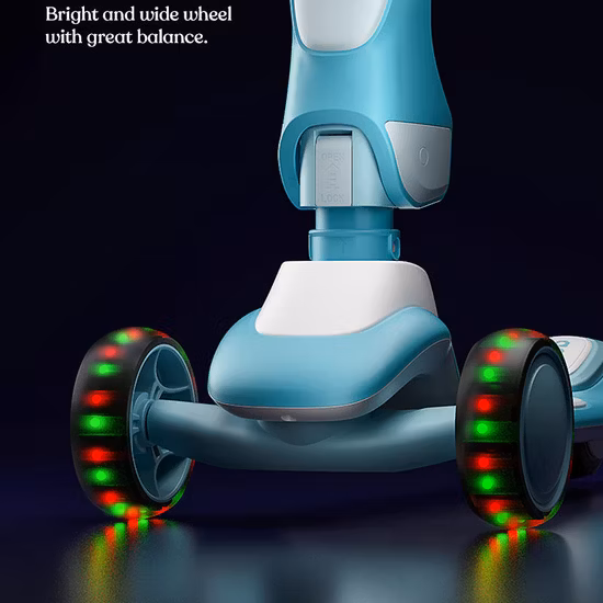 Vespa plegable 2 del retroceso de la luz LED de 3 ruedas en 1 vespa ajustable del bebé de los niños con el asiento para los niños